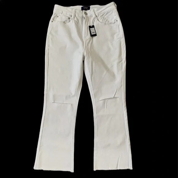 ❤️❤️❤️Class Cavalli Slightly Wide Leg cropped flare white jeans size 29 US❤️❤️❤️ - Picture 5 of 11